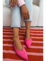 Baleríny s Zlatým Přezkou Eco Semišové Růžové model 21937565 - Boto