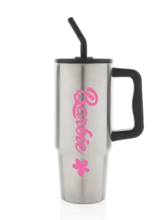 BARBIE - stříbrný cestovní termohrnek 900 ml  