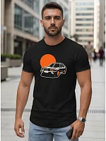 Pánské tričko s potiskem automobilů černé FashionStreet NX5091R