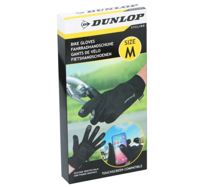 ZATEPLENÉ CYKLISTICKÉ RUKAVICE S DOTYKOVÝM DISPLEJEM SENIOR R.M DUNLOP