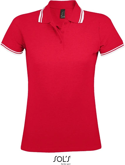 SOL'S Pasadena Women Dámské piqué polo 25.0578 red/white SOL'S Pasadena Women Dámské piqué polo 25.0578 red/white