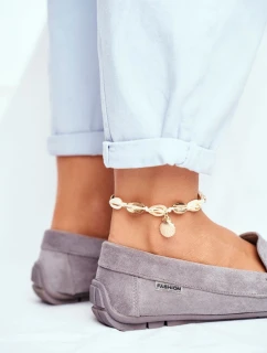 Dámské Semišové Mokasíny Šedé model 21527878 - EVENTO