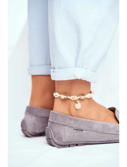 Dámské Semišové Mokasíny Šedé model 21527878 - EVENTO