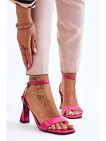 patentované sandály na podpatku Fuchsie Owen