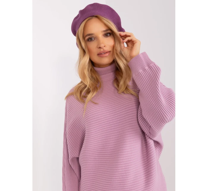 Czapka AT CZ model 18949111 fioletowy - FPrice Czapka AT CZ model 18949111 fioletowy - FPrice