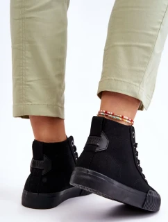 Dámské vysoké tenisky Big Star Fabric Černé