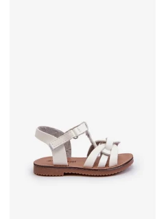 Dětské sandály se zapínáním na suchý zip, bílá Marimona