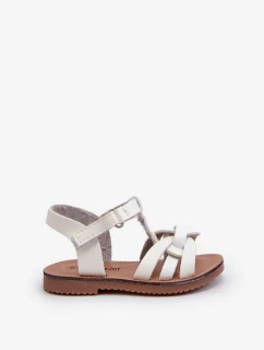 Dětské sandály se zapínáním na suchý zip, bílá Marimona