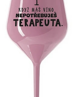 světle růžová nerozbitná sklenice na víno 470 ml model 21865042 - Giftela