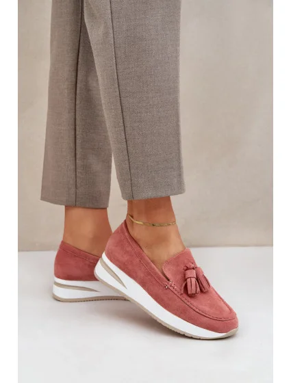 Mokasiny TQ2407 růžovo-bílé - Step in style Mokasiny TQ2407 růžovo-bílé - Step in style