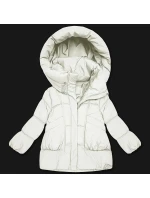 damska kurtka oversize biały model 21725747 - S'WEST damska kurtka oversize biały model 21725747 - S'WEST