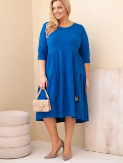 Dámská bavlněná sukýnka Plus Size s volány a ohrnutým rukávem model 21881265 - K-Fashion