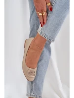 Baleríny Na Ploché Podešvi S Ozdobou Béžové model 21684319 - Boto