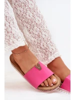 Dámské sandály na korkové platformě s ozdobným detailem fuchsie Vessira Dámské sandály na korkové platformě s ozdobným detailem fuchsie Vessira