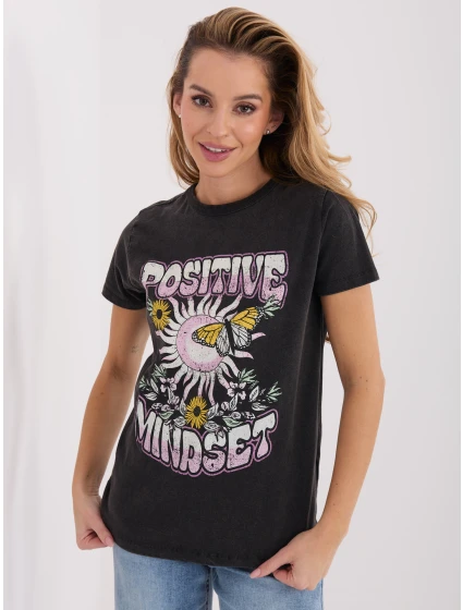 T shirt model 21791061 grafitowy - FPrice