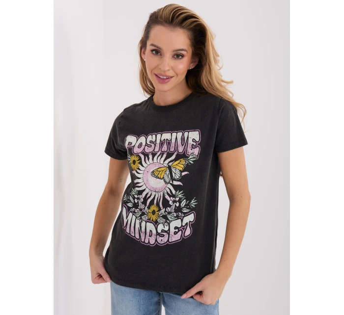 T shirt model 21791061 grafitowy - FPrice