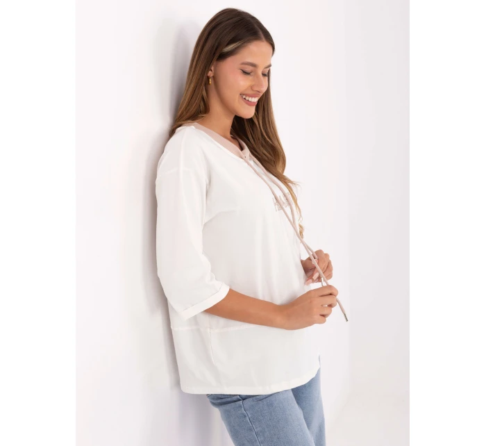 Bluzka RV BZ model 21406704 ecru - FPrice Bluzka RV BZ model 21406704 ecru - FPrice