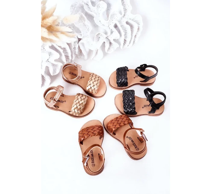 Dětské Pletené Sandály Černé Bailly Dětské Pletené Sandály Černé Bailly