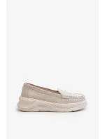 Semišové dámské mokasíny světle béžová Filidia