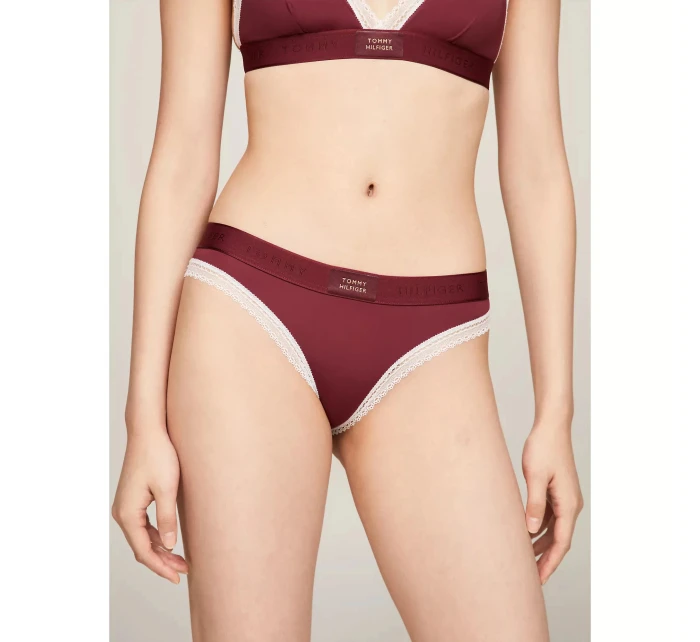 Dámské kalhotky BIKINI  UW0UW04813 VLP vínové - Tommy Hilfiger