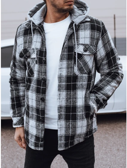 Pánská zateplená bunda s kapucí černá FashionStreet TX4956