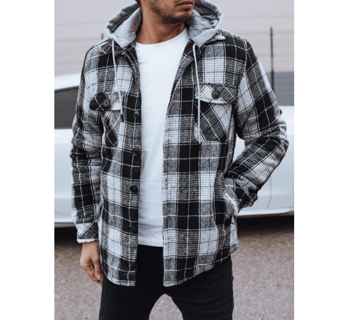 Pánská zateplená bunda s kapucí černá FashionStreet TX4956