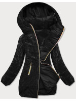 Oboustranná černá dámská bunda (H1038-01)