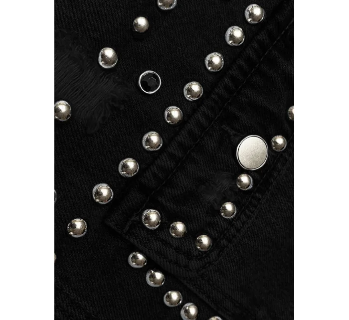 Černá dámská džínová oversize bunda model 18568433 - A'DORO Černá dámská džínová oversize bunda model 18568433 - A'DORO