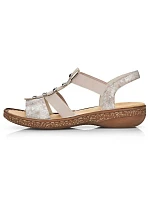 Dámské pohodlné nazouvací sandály model 22050522 - Rieker Dámské pohodlné nazouvací sandály model 22050522 - Rieker