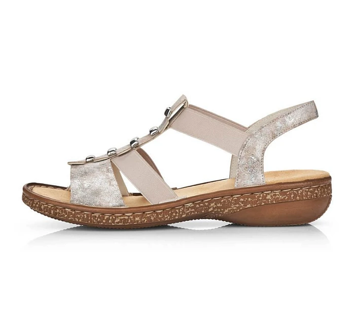 Dámské pohodlné nazouvací sandály model 22050522 - Rieker Dámské pohodlné nazouvací sandály model 22050522 - Rieker