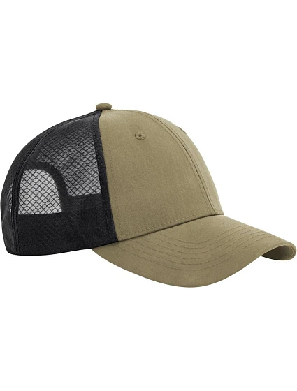 Beechfield B 644R 6 panelová Trucker kšiltovka "Technical Mesh" 53.644R desert sand/black