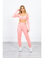 Souprava s halenkou meruňková