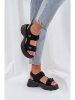 Textilní Lehké Sandály Na Platformě Černé model 21684788 - Boto Textilní Lehké Sandály Na Platformě Černé model 21684788 - Boto