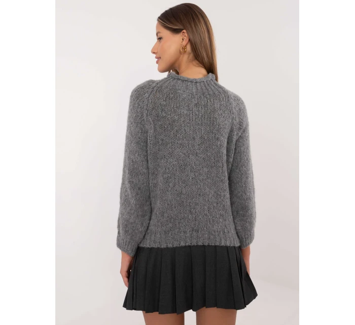 Jumper MI SW model 20694967 tmavě šedý - FPrice Jumper MI SW model 20694967 tmavě šedý - FPrice