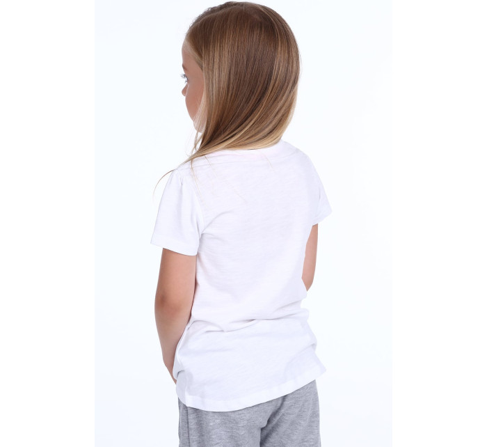 Dívčí tričko s bílými nášivkami