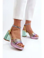 Sandály na podpatku model 196965 Step in style Sandály na podpatku model 196965 Step in style