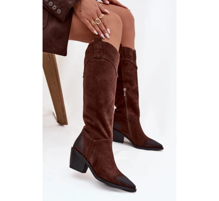 Kozačky na podpatku  model 219399 Step in style