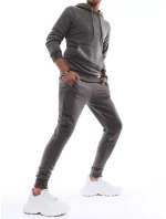 Pánská antracitová tepláková souprava FashionStreet AX0420