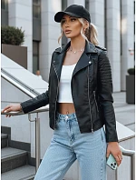 Dámská kožená bunda  black Dstreet model 21971229 - FashionStreet