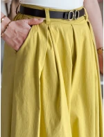 FLOWES pruhovaná sukně-kalhoty v hořčicové barvě Dstreet UY2589