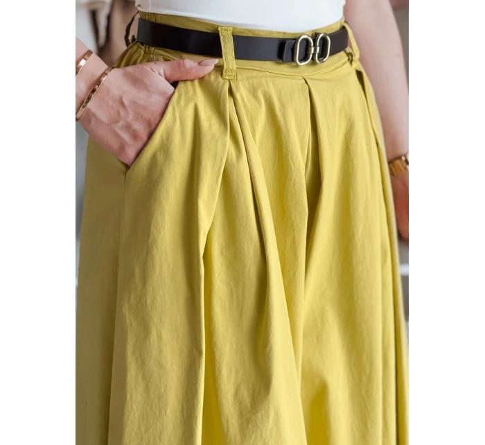 FLOWES pruhovaná sukně-kalhoty v hořčicové barvě Dstreet UY2589