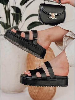 Dámské žabky na suchý zip black model 21987017 - Dstreet