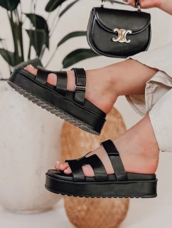 Dámské žabky na suchý zip black model 21987017 - Dstreet