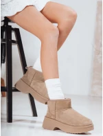 Dámské sněhule na silné podrážce béžové FashionStreet ZY1289