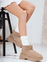 Dámské sněhule na silné podrážce béžové FashionStreet ZY1289