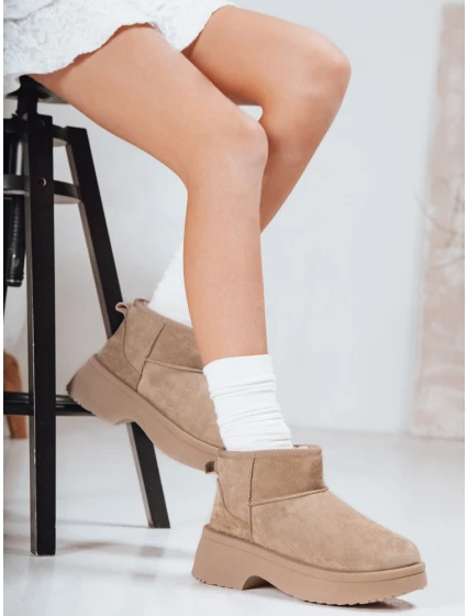 Dámské sněhule na silné podrážce béžové FashionStreet ZY1289