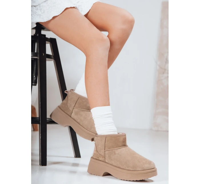 Dámské sněhule na silné podrážce béžové FashionStreet ZY1289