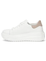 Dámské kožené polobotky na platformě bílé model 21960298 - FILIPPO Dámské kožené polobotky na platformě bílé model 21960298 - FILIPPO