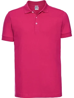 Pánské elastické piqué polo 10. fuchsia model 22473908 - Russell Athletic