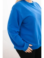 Dámská mikina Plus Size bavlněná basic s kulatým výstřihem model 21723061 - K-Fashion